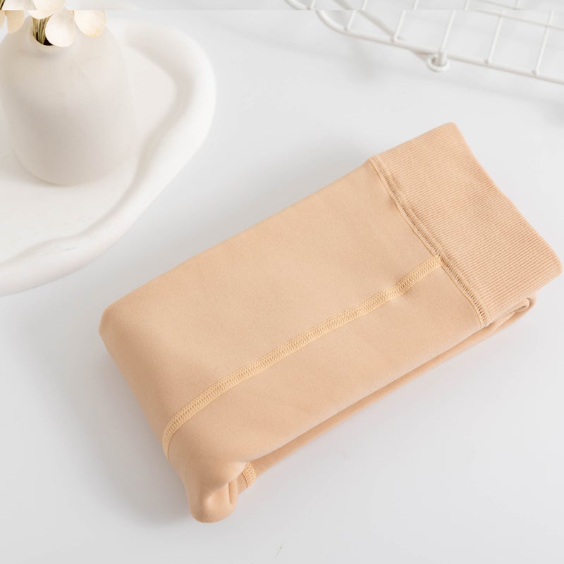 Loquat Children'S Anti-Pilling Dancing Socks Fleece-Lined Thickened White Dancing One-Piece Socks Practice Girls' Ballet Leggings - Image 1